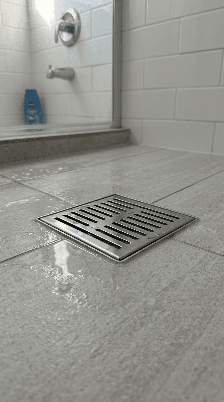 Tile-Insert Shower Drain Channel (5 x 5 Inches)