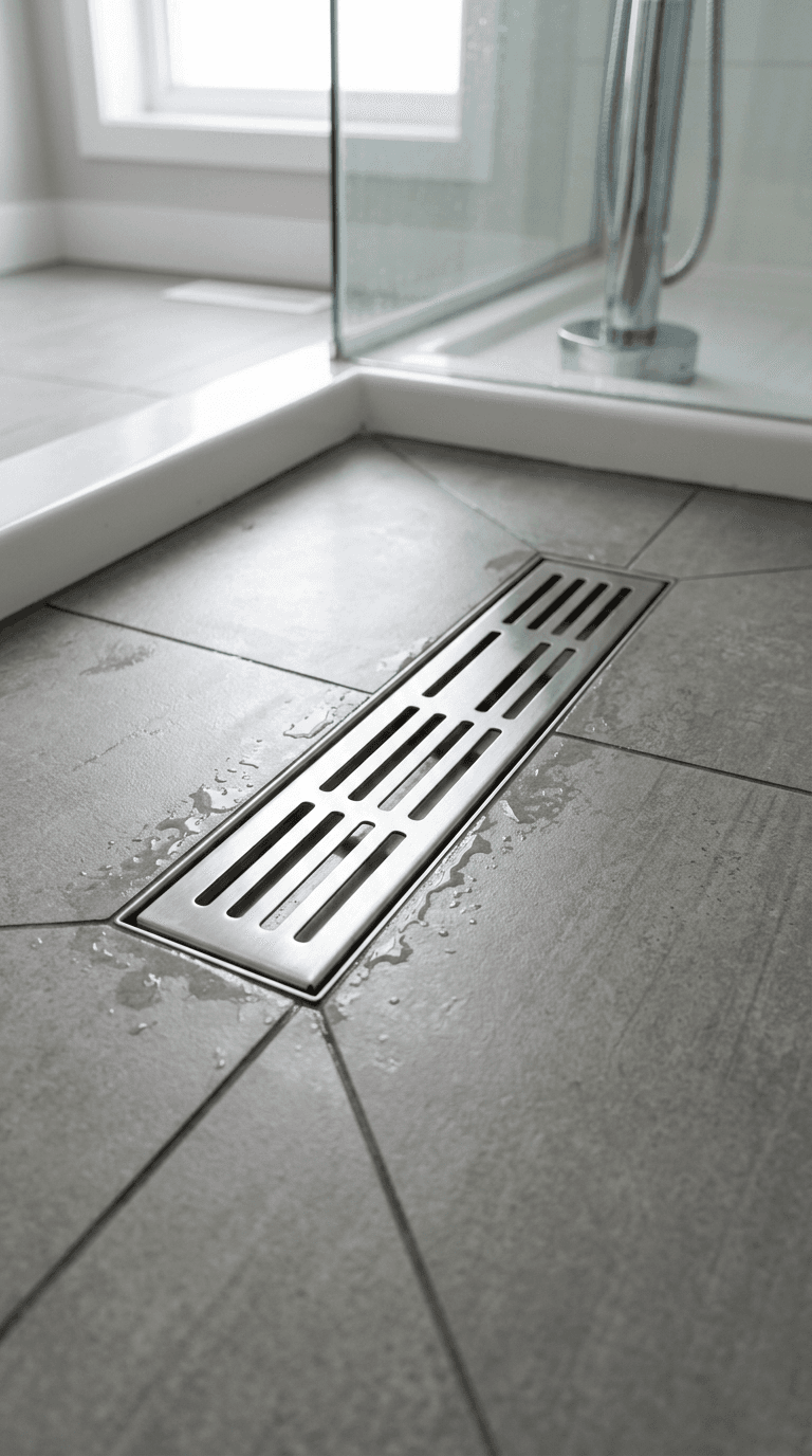 Linear Floor Drain Channel with Anti-Odor Trap