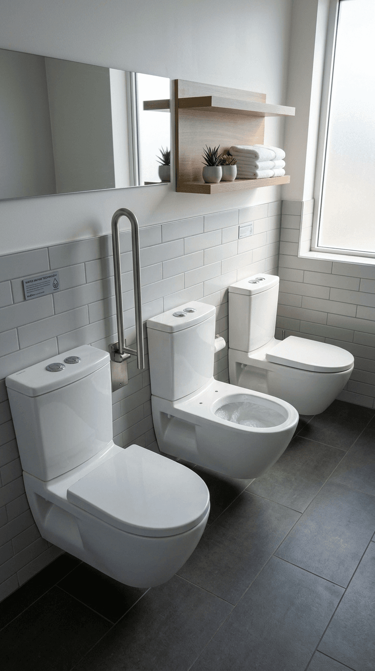 MAXERA Syphonic Wall Mount Commode