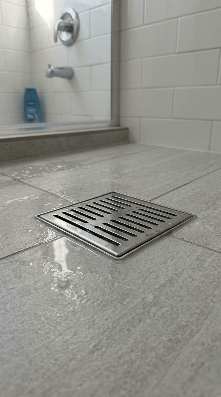 Tile-Insert Shower Drain Channel (5 x 5 Inches)