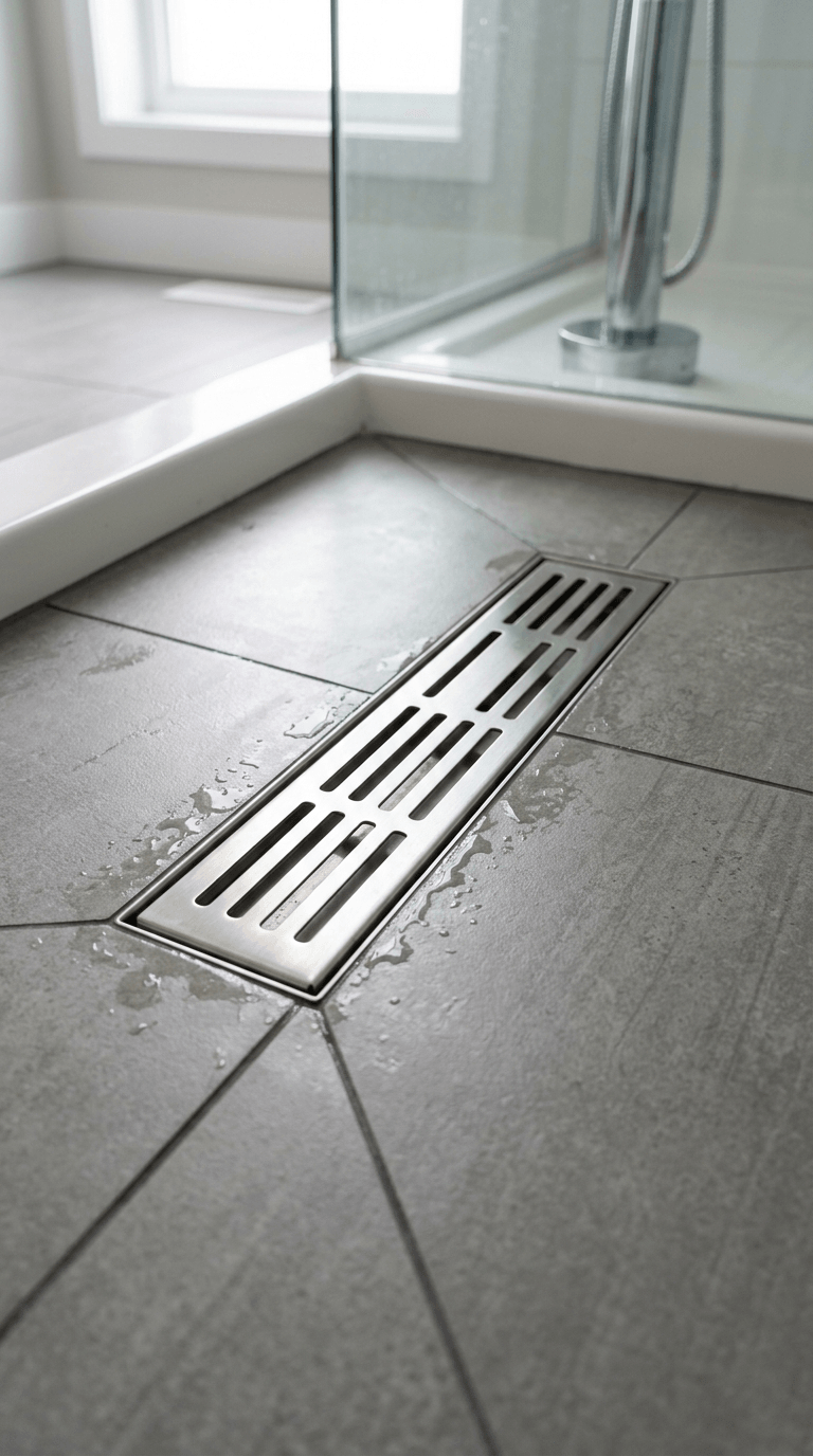 Linear Floor Drain Channel with Anti-Odor Trap