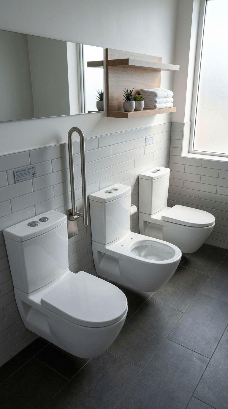 MAXERA Syphonic Wall Mount Commode