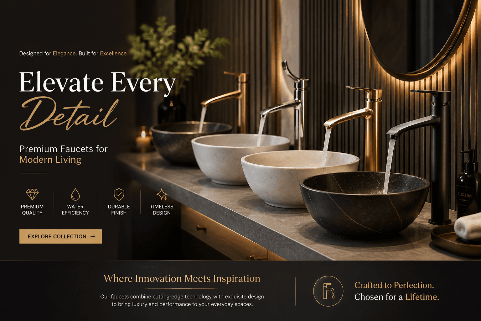 Elevate Every Detail - Premium Faucets & Sinks